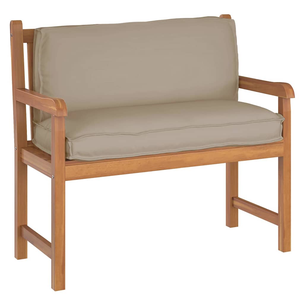 Pallet Cushion for Backrest with Pillow Taupe 120 x 40 x 12 cm